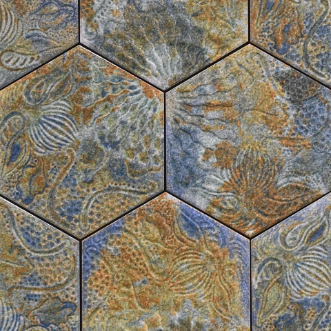 Hexagon Klinker Gaudi Grön 22x25 cm