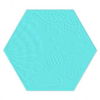 Hexagon Klinker Gaudi Turkos 22x25 cm-2