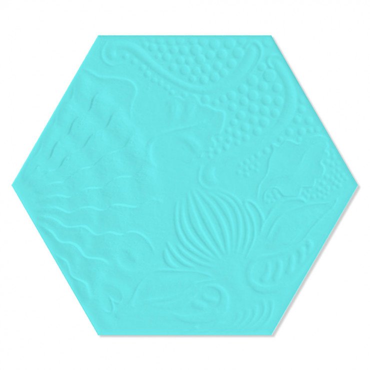 Hexagon Klinker Gaudi Turkos 22x25 cm-0