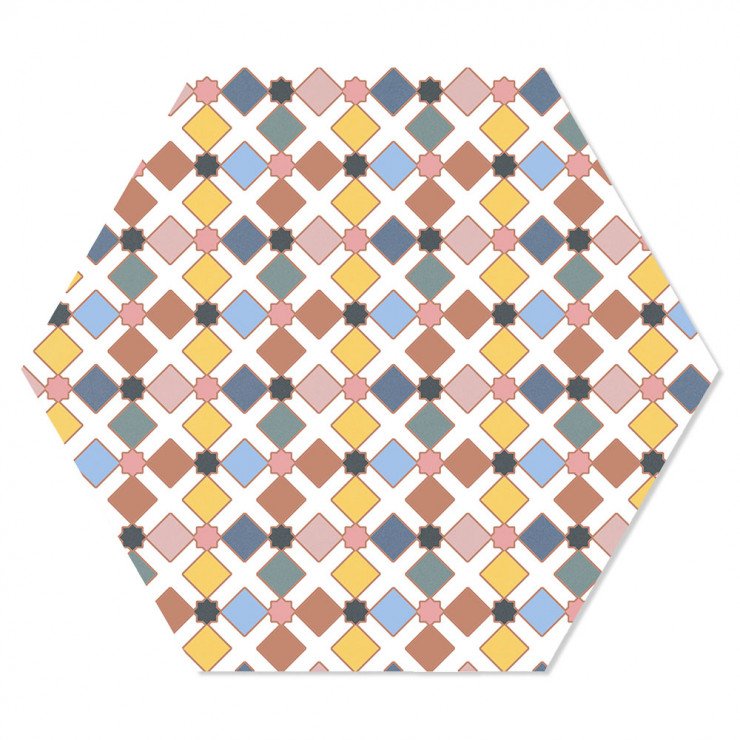 Hexagon Klinker Kasbah Flerfärgad 22x25 cm-1
