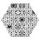 Hexagon Klinker Kasbah Svart-Vit 22x25 cm 9 Preview
