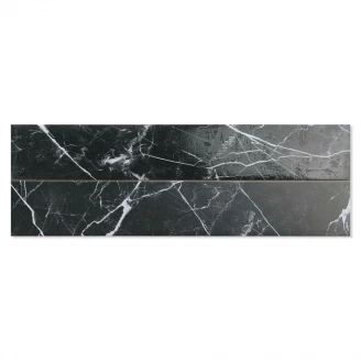Marmor Klinker Dark Marble Svart 21x63 cm