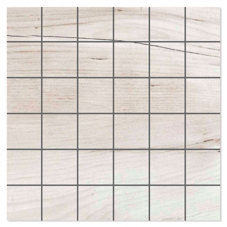 Mosaik Träklinker Salem Ljusgrå Matt 30x30 (5x5) cm-1