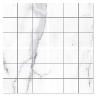 Marmor Mosaik Klinker Michelangelo Carrara Vit Matt 30x30 (5x5) cm-2