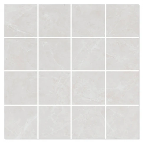 Marmor Mosaik Klinker Trento Ljusgrå Polerad 30x30 (7x7) cm