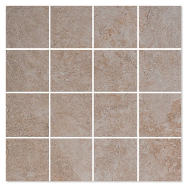 Mosaik Klinker Mezzo Ljusbrun Matt 30x30 (7x7) cm-0