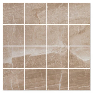 Marmor Mosaik Klinker Marmoris Brun Matt 30x30 (7x7) cm