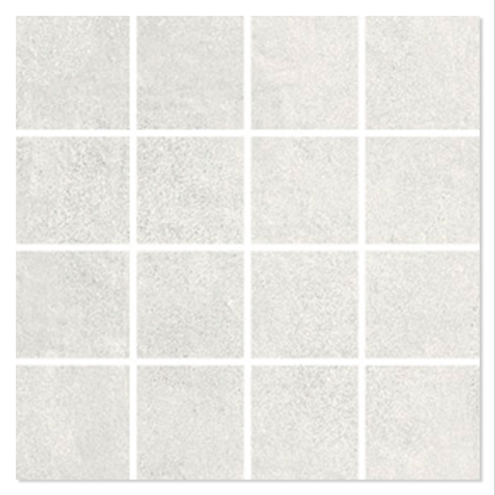 Mosaik Klinker Aomori Vit Matt 30x30 (7x7) cm