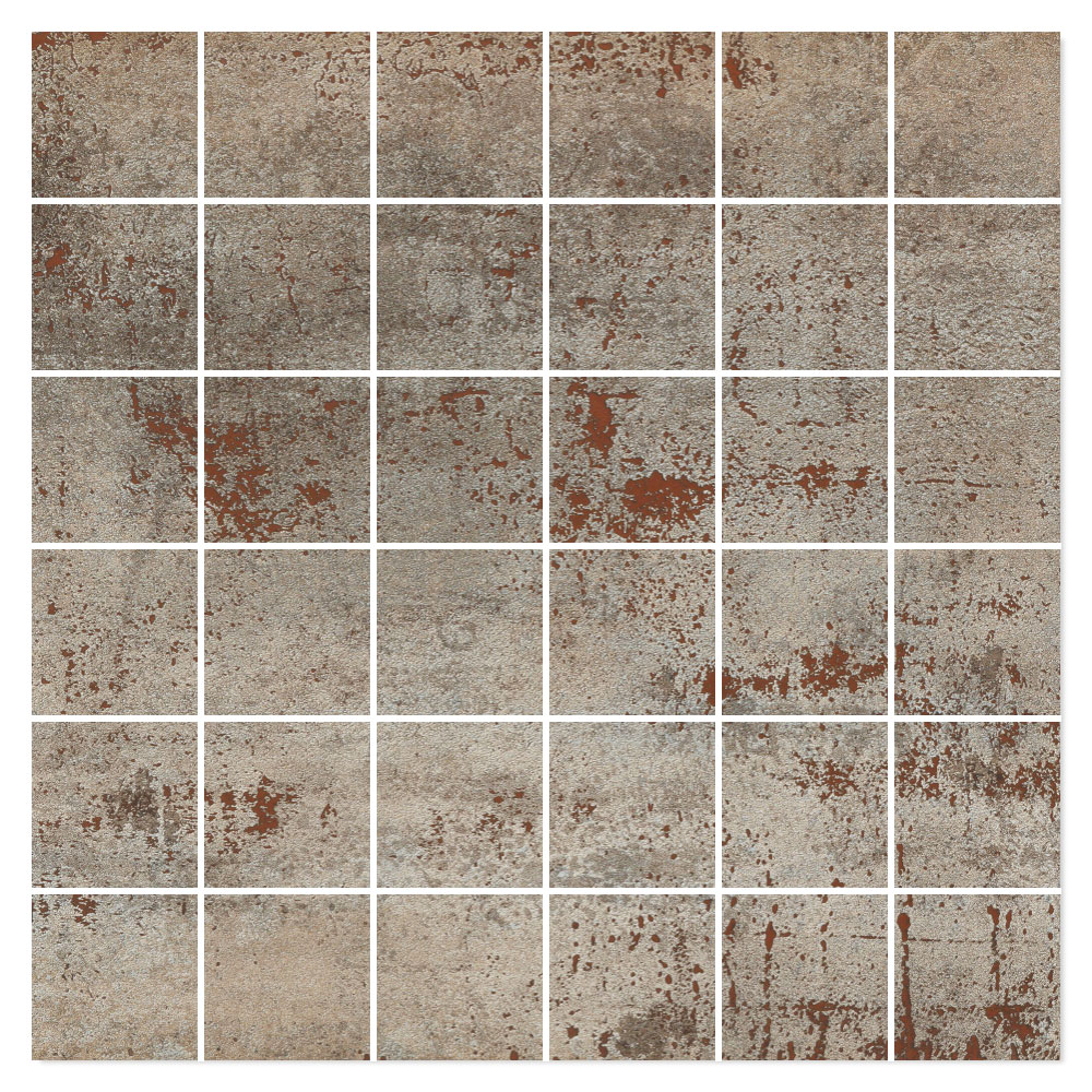 Mosaik Klinker Metalic Beige Halvpolerad 30x30 (5x5) cm