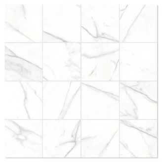 Mosaik Klinker Florens Carrara Vit Matt 30x30 (7x7) cm