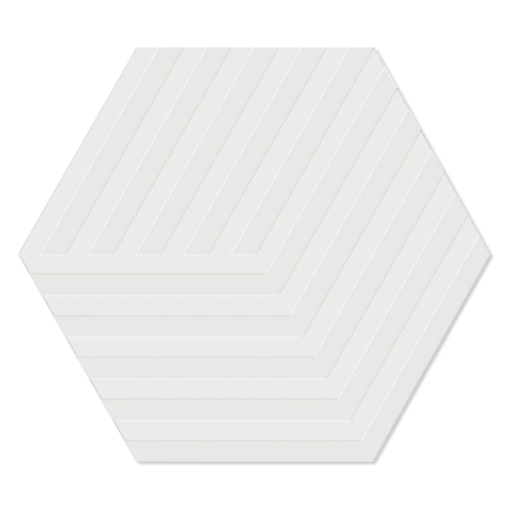 Hexagon Klinker Cube Filago Vit Matt 14x16 cm