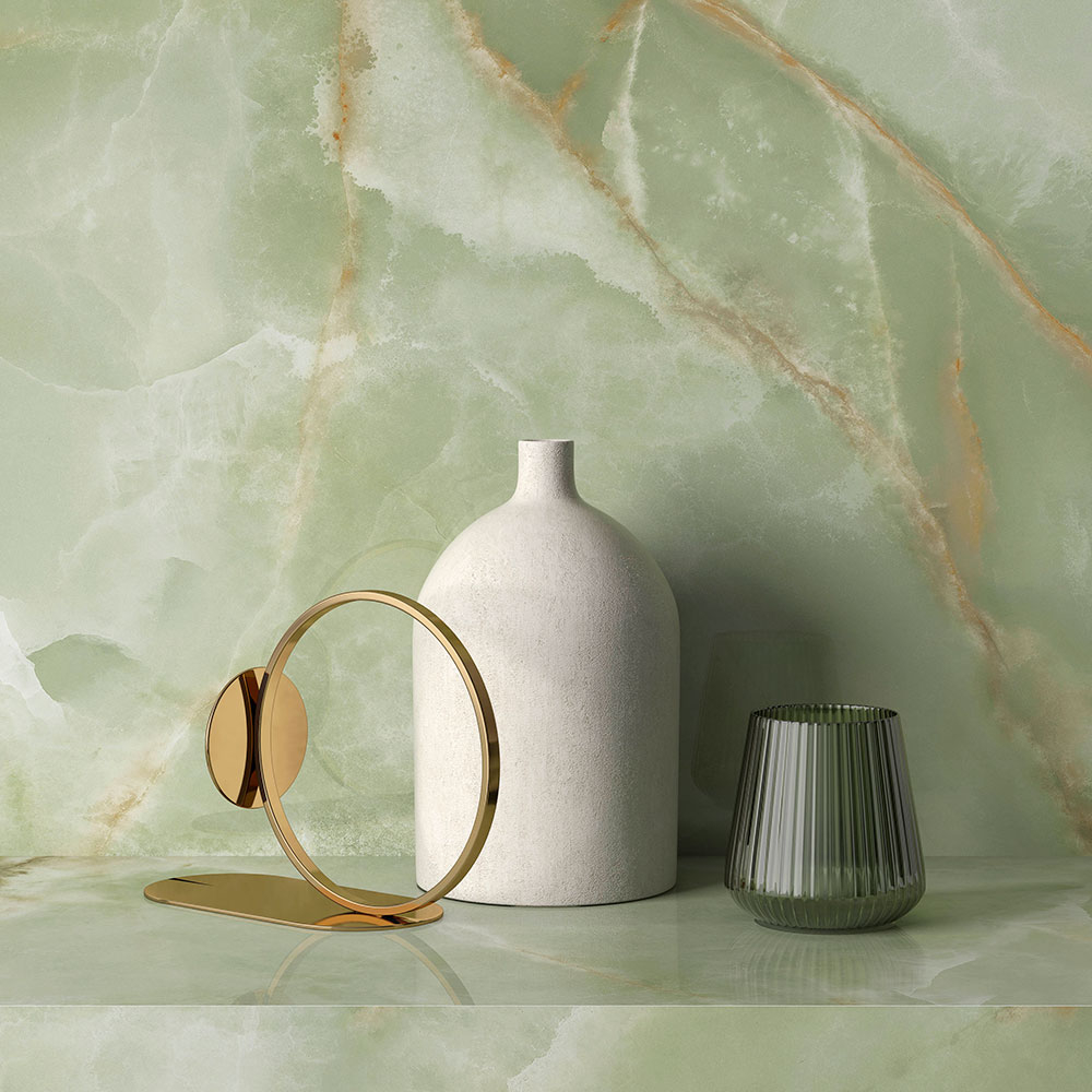 Marmor Klinker Lux Cirrus Grön Polerad 60x120 cm | Hill Ceramic®