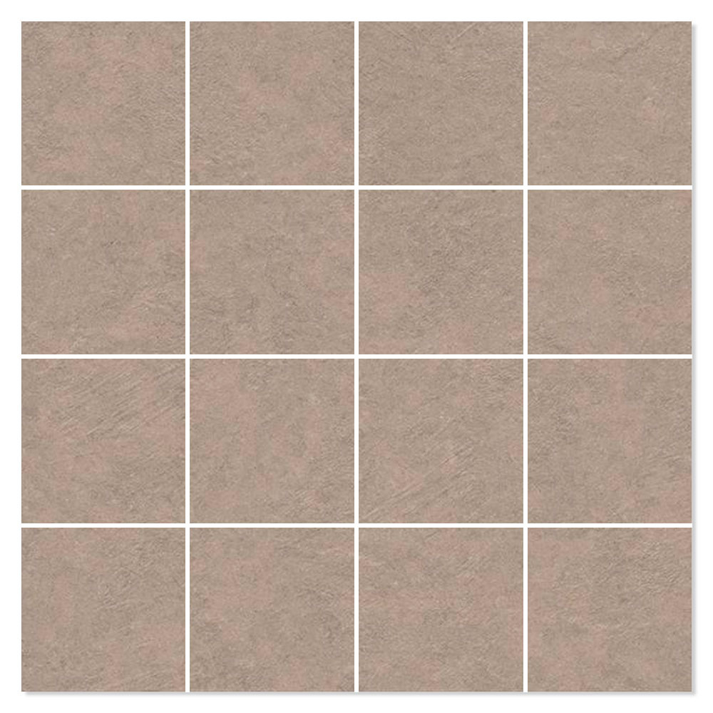 Mosaik Klinker Monte Brun Matt 30x30 (7x7) cm