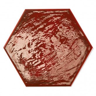Hexagon Klinker Colorain Röd Blank 20x23 cm-2