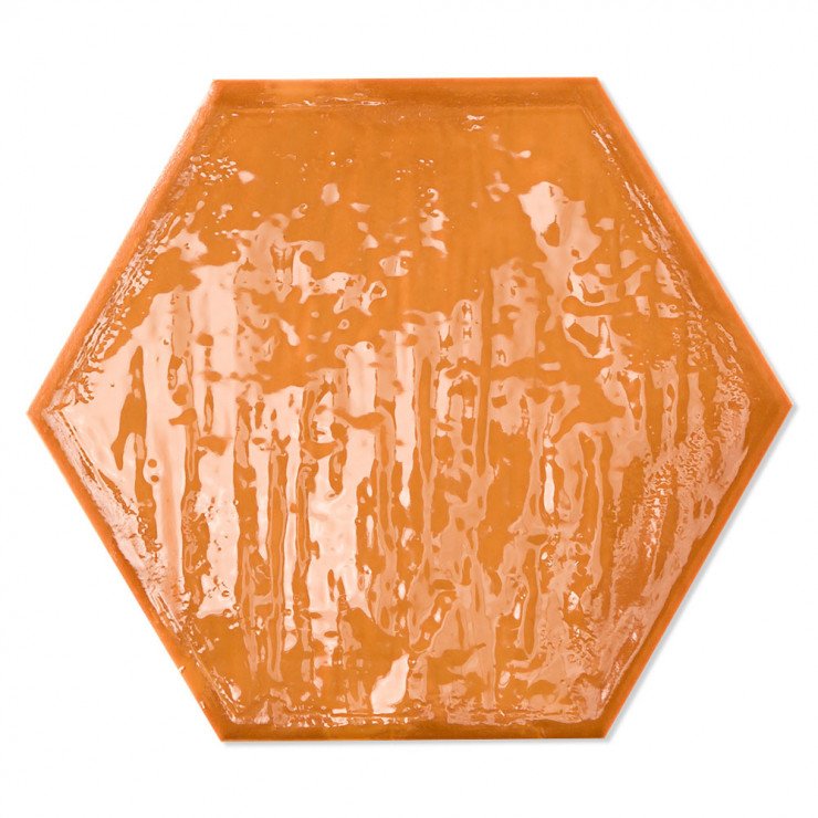 Hexagon Klinker Colorain Orange Blank 20x23 cm-0