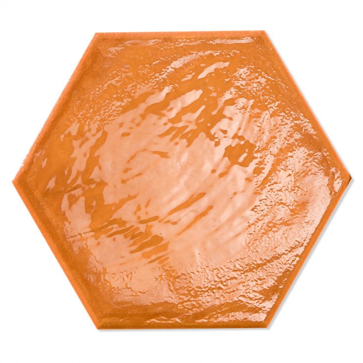 Hexagon Klinker Colorain Orange Blank 20x23 cm-1