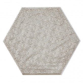 Dekor Hexagon Mix Klinker Colorain Ljusgrå Blank 20x23 cm-2