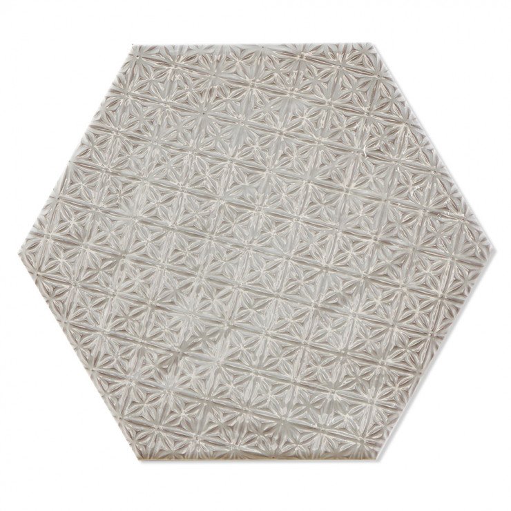 Dekor Hexagon Mix Klinker Colorain Ljusgrå Blank 20x23 cm-1