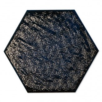 Dekor Hexagon Mix Klinker Colorain Blå Blank 20x23 cm-2