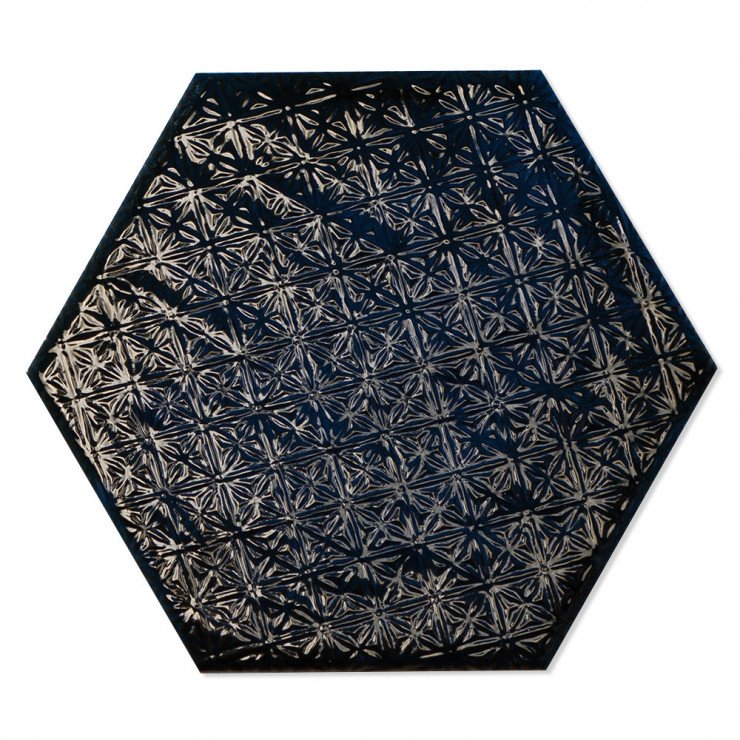 Dekor Hexagon Mix Klinker Colorain Blå Blank 20x23 cm-1