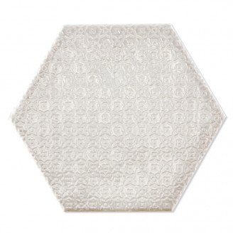 Dekor Hexagon Mix Klinker Colorain Vit Blank 20x23 cm-2