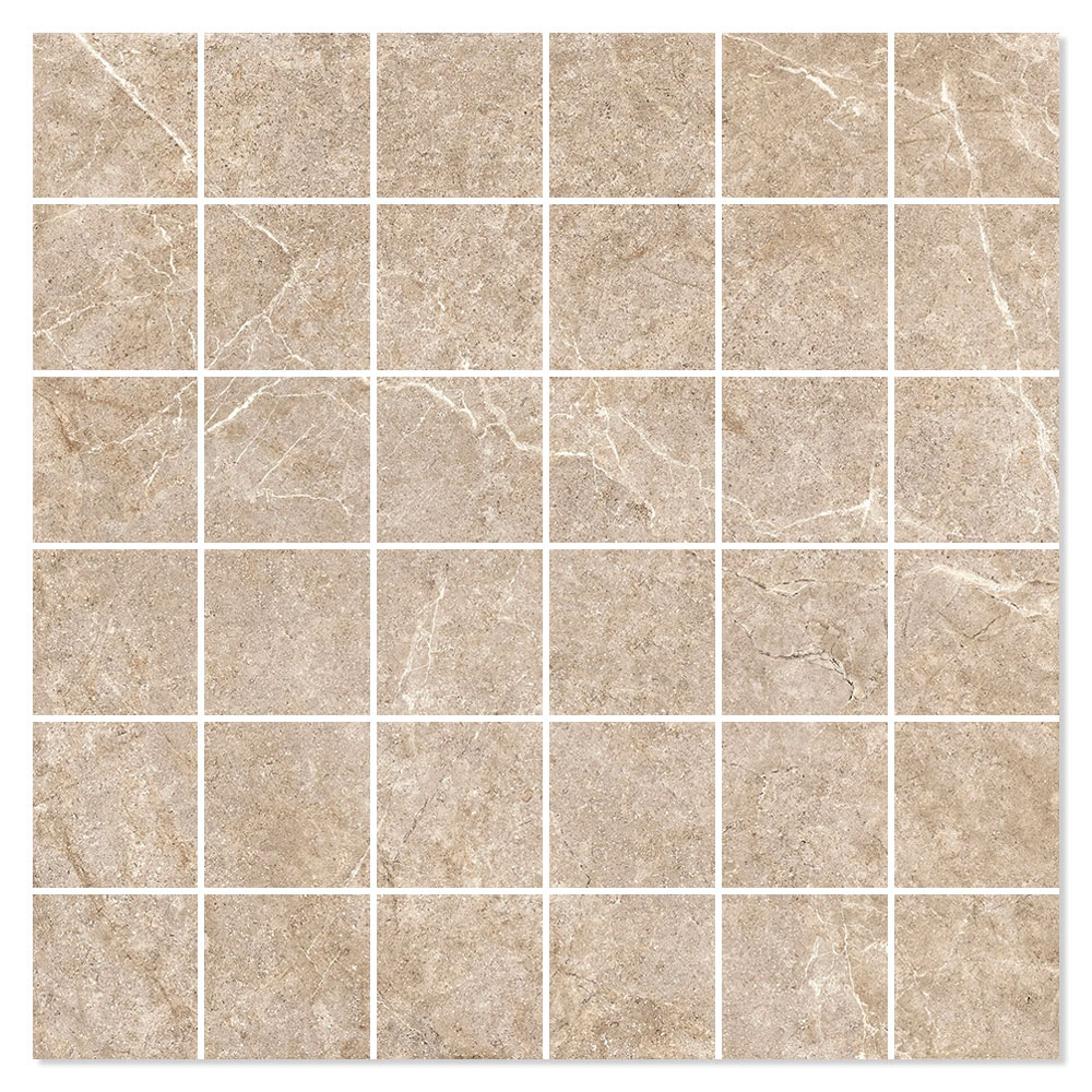 Marmor Mosaik Klinker Evolution Beige Matt 30x30 (5x5) cm