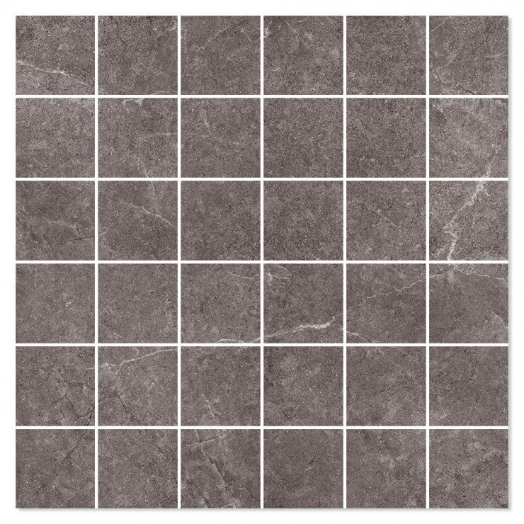 Marmor Mosaik Klinker Evolution Mörkgrå Matt 30x30 (5x5) cm-0