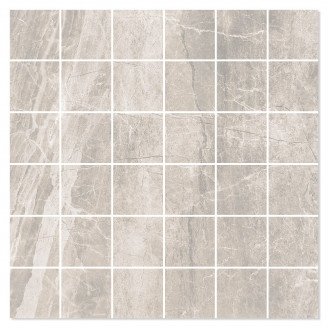Marmor Mosaik Klinker Geneva Ljusgrå Matt 30x30 (5x5) cm
