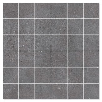 Mosaik Klinker Concreto Svart Matt 30x30 (5x5) cm