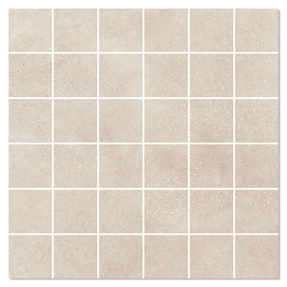 Mosaik Klinker Concreto Beige Matt 30x30 (5x5) cm