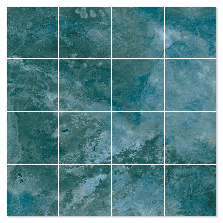 Mosaik Klinker Homescape Blå Halvpolerad 30x30 (7x7) cm-0