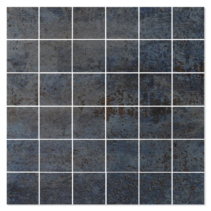 Mosaik Klinker Metalic Blå Halvpolerad 30x30 (5x5) cm-0