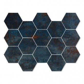 Mosaik Klinker Metalic Blå Halvpolerad 33x23 cm