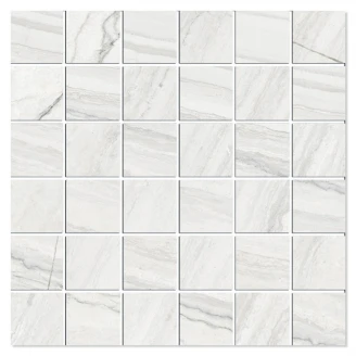 Marmor Mosaik Klinker String Vit Matt 30x30 (5x5) cm