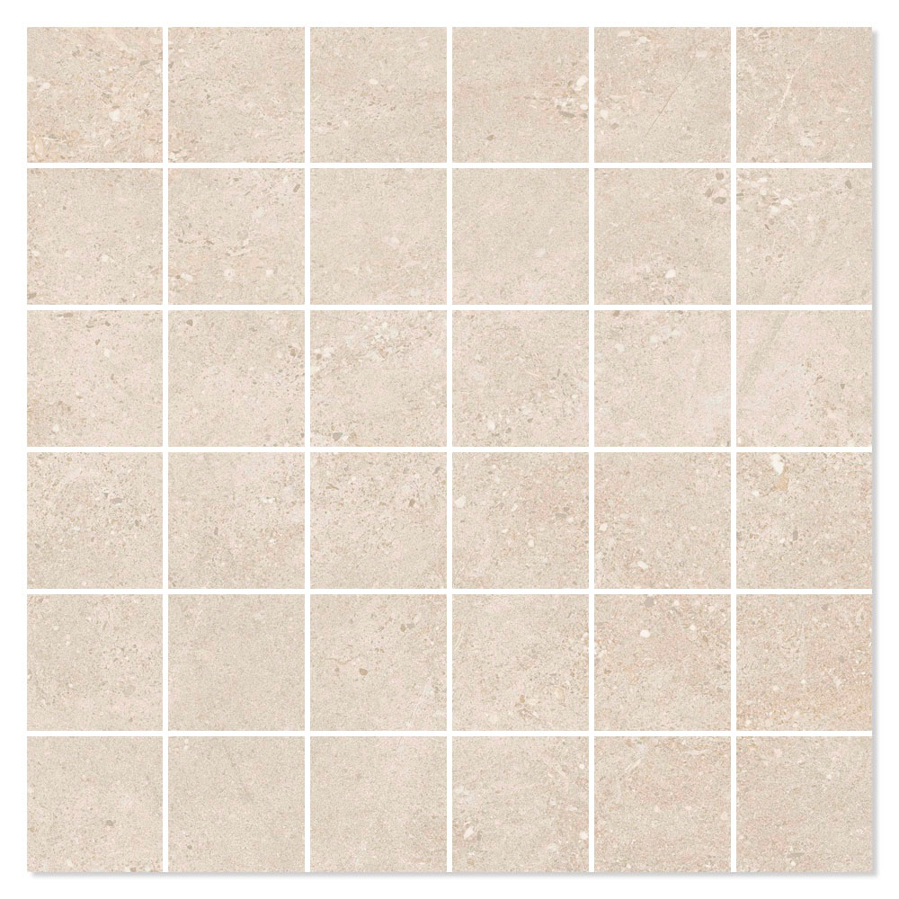 Mosaik Klinker Sonsema Beige Matt 30x30 (5x5) cm