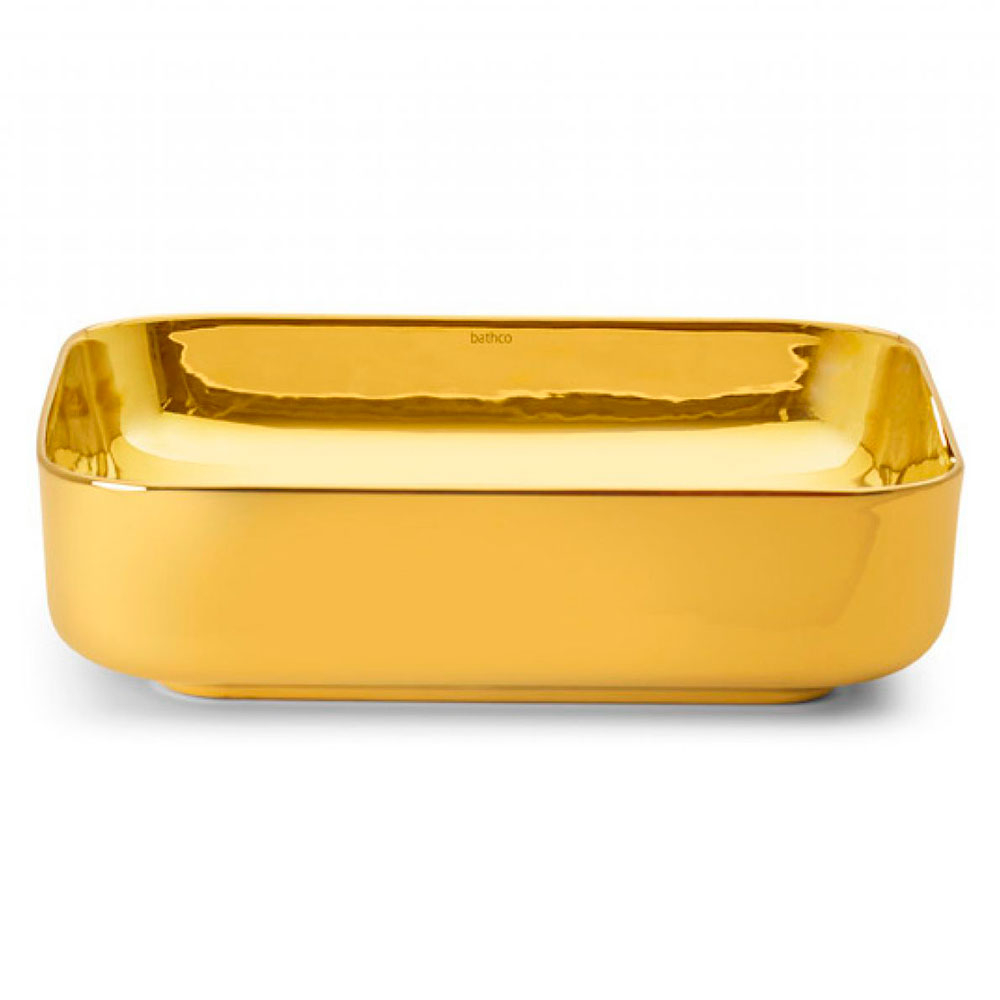 Bathco Tvättställ Gold&Silver Dinan Guld Rectangle 50 cm