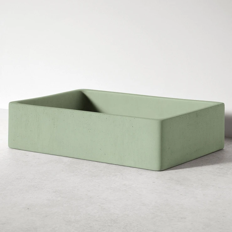 Sira Handgjorda Cement Tvättställ Oasis Grön Matt 48 cm-1