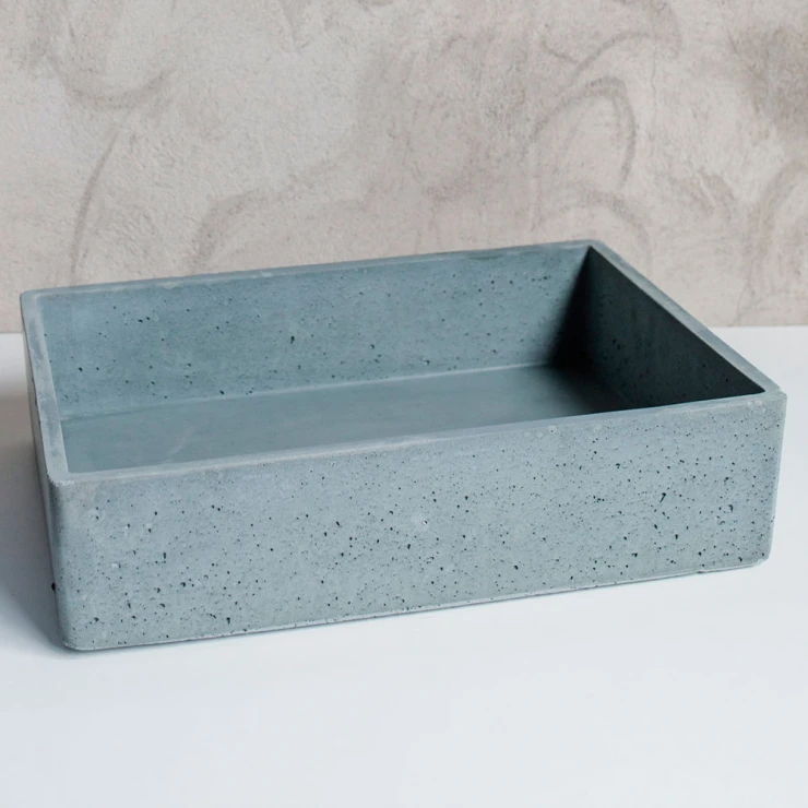 Sira Handgjorda Cement Tvättställ Oasis Grön Matt 48 cm-0
