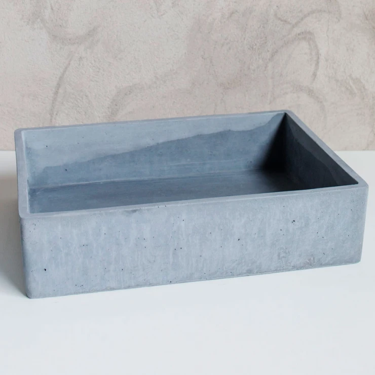 Sira Handgjorda Cement Tvättställ Oasis Blå Matt 48 cm-0