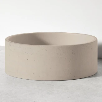 Handgjorda Cement Tvättställ Bay Grå-Brun Matt 38 cm