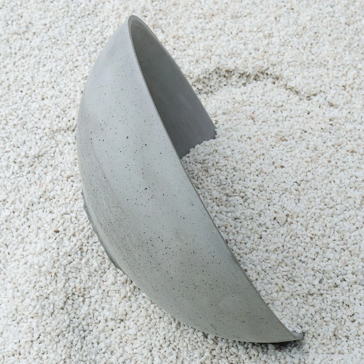 Sira Handgjorda Cement Tvättställ Moon Grå Matt 41 cm-0