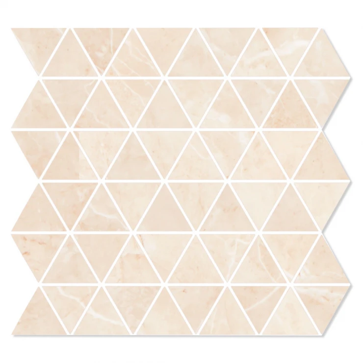 Marmor Mosaik Klinker Montargil Beige Polerad 30x30 (5.7x5.7) cm-1
