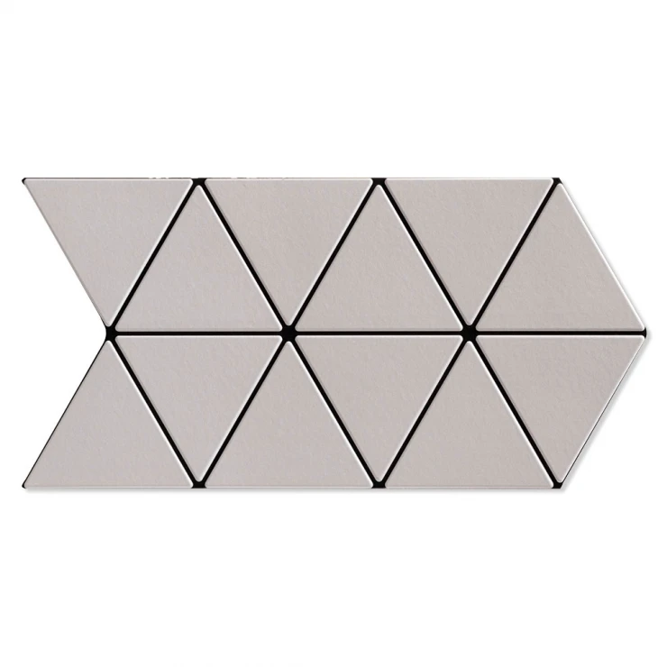 Klinker Triangle Ljusgrå Matt 28x49 cm-1