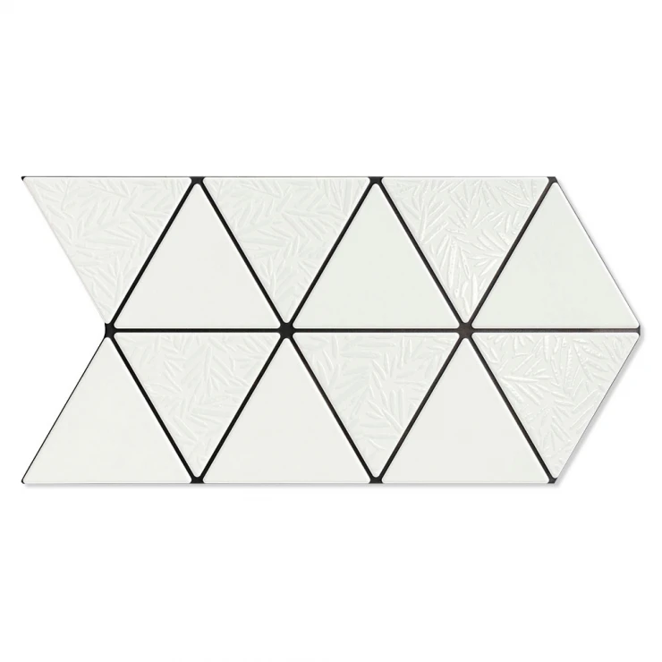 Dekor Klinker Triangle Snow Blank 28x49 cm-1