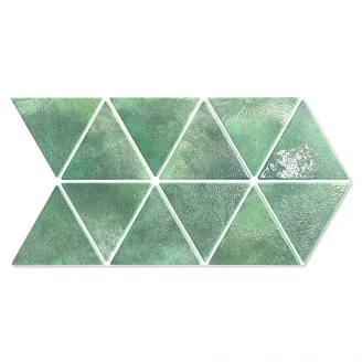 Klinker Triangle Grön Blank 28x49 cm