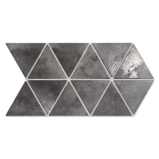 Klinker Triangle Mörkgrå Blank 28x49 cm