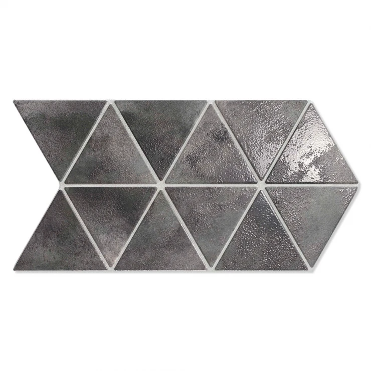 Klinker Triangle Mörkgrå Blank 28x49 cm-1