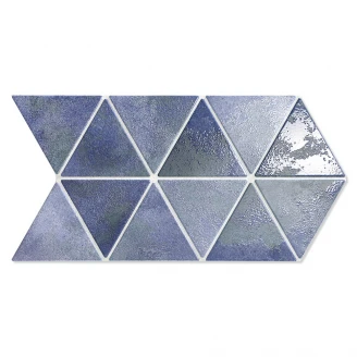 Klinker Triangle Blå Blank 28x49 cm