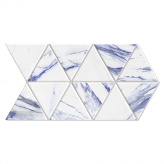 Marmor Klinker Triangle Blå Matt 28x49 cm