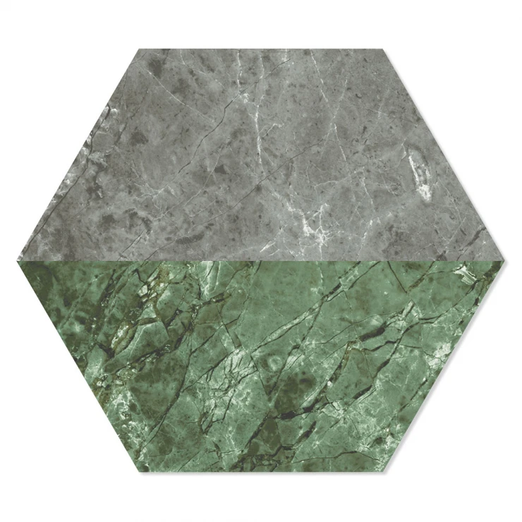 Marmor Hexagon Klinker Artis Grå-Grön Matt 15x17 cm-1